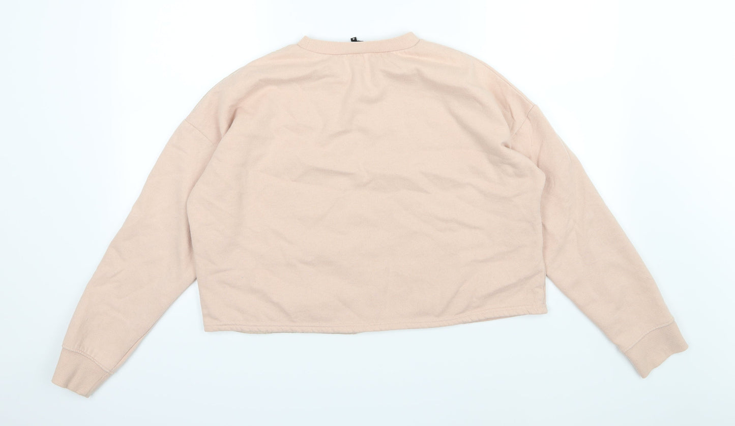 New Look Womens Pink  Jersey Pullover Sweatshirt Size 16