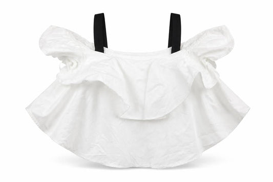 Front view of Zara women’s white woven basic blouse, size XS