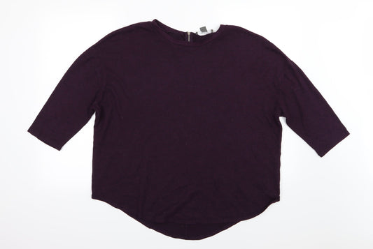 Primark Womens Purple  Knit Pullover Jumper Size L