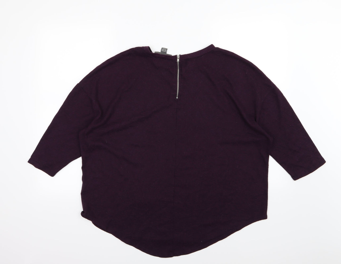 Primark Womens Purple  Knit Pullover Jumper Size L