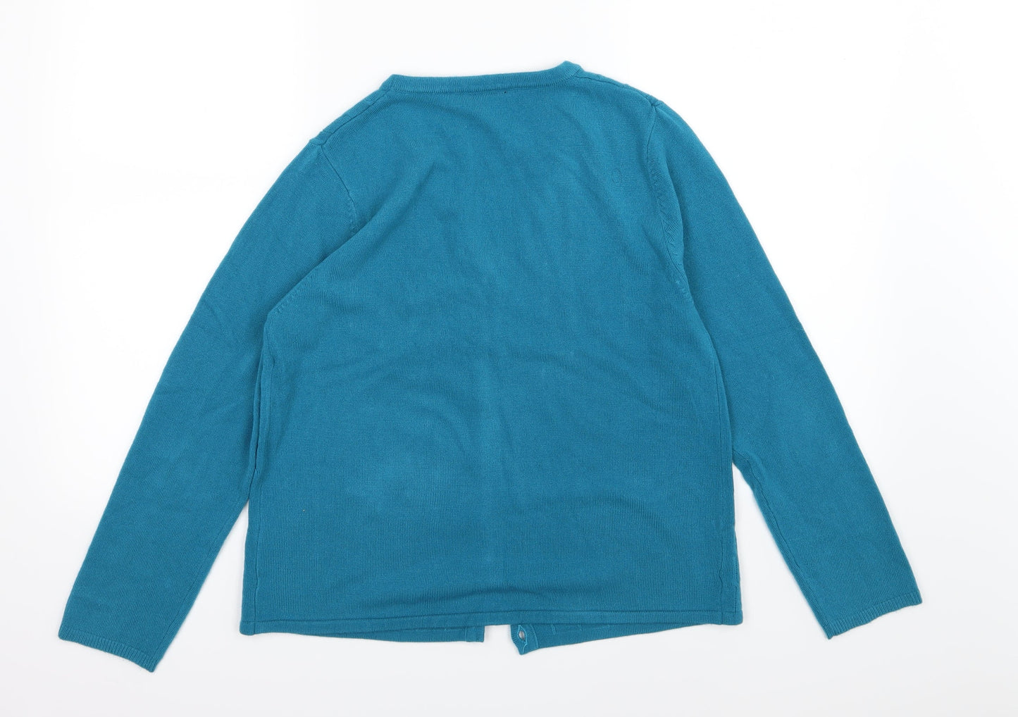 Lauren Taylor Womens Blue  Knit Cardigan Jumper Size S