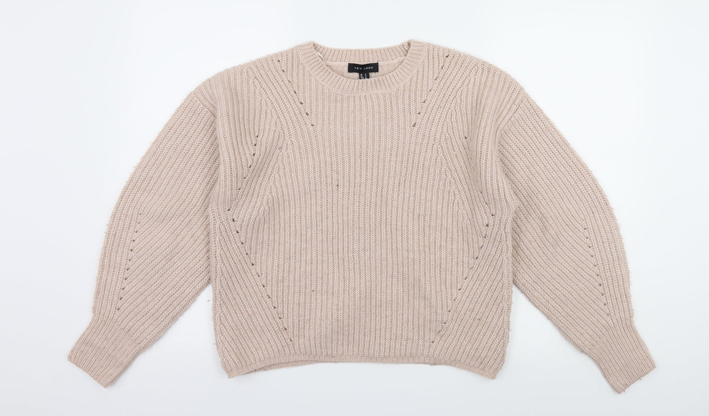New Look Womens Pink  Knit Pullover Jumper Size S