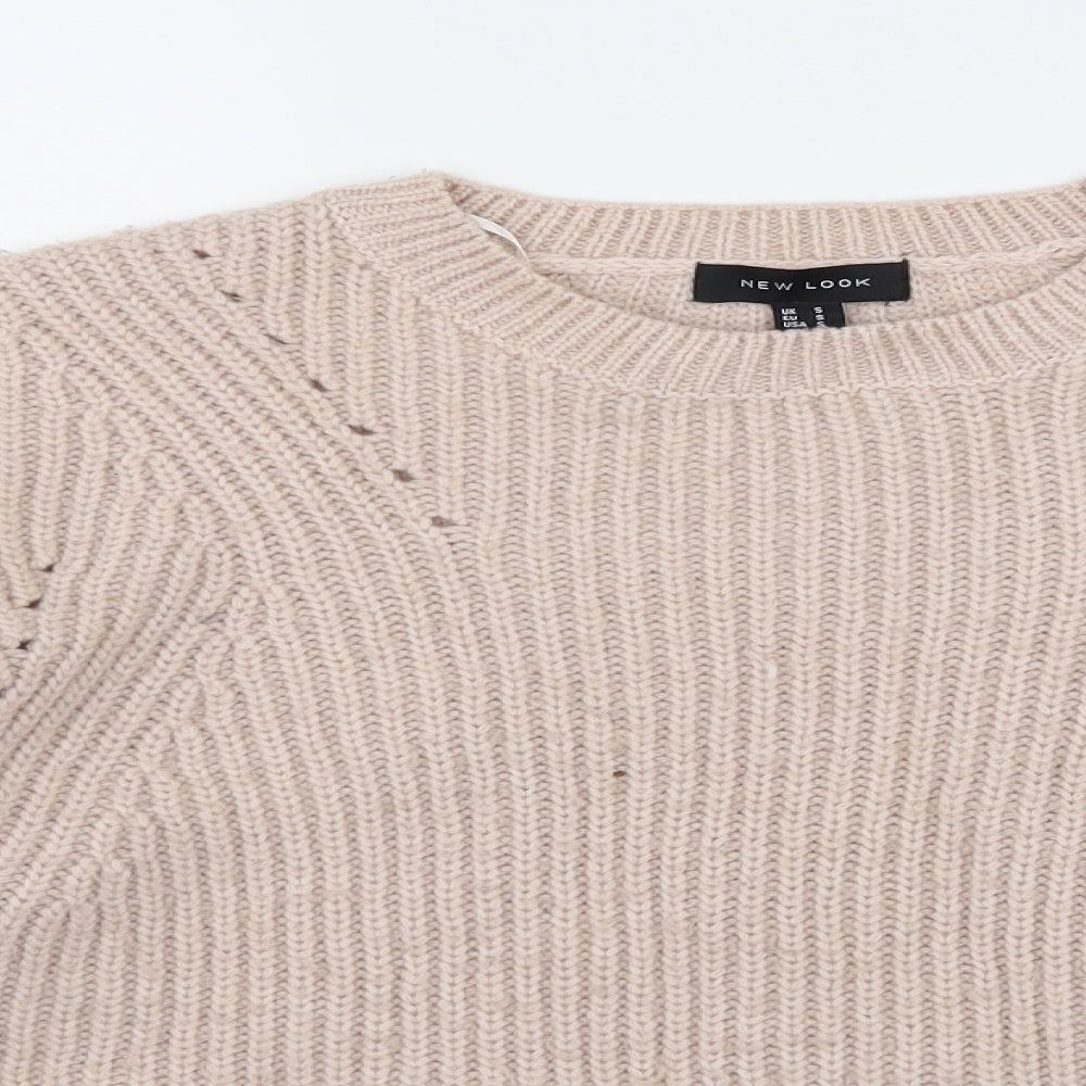 New Look Womens Pink  Knit Pullover Jumper Size S