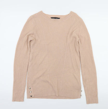 Additional front view of Dorothy Perkins women’s pink knit jumper, size UK 8