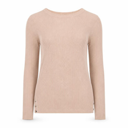 Front view of Dorothy Perkins women’s pink knit jumper, size UK 8