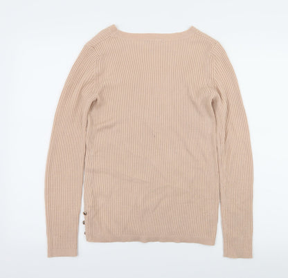 Back view of Dorothy Perkins women’s pink knit jumper, size UK 8