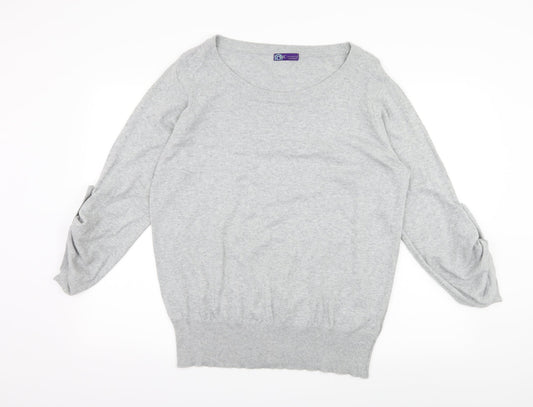 AJC Womens Grey  Knit Pullover Jumper Size 18