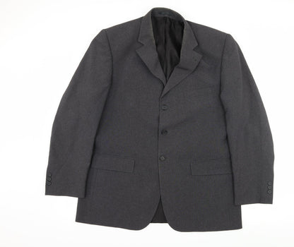 Additional front view of F&F men’s grey jacket suit jacket, size L