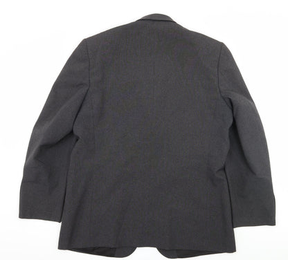 Back view of F&F men’s grey jacket suit jacket, size L