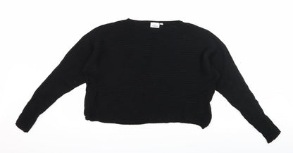 Additional front view of KappAhl women’s black knit jumper, size M