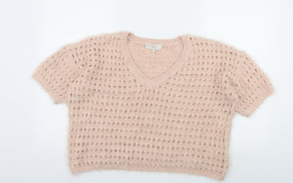 Additional front view of Next women’s pink knit jumper, size L