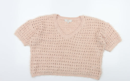 NEXT Womens Pink  Knit Pullover Jumper Size L