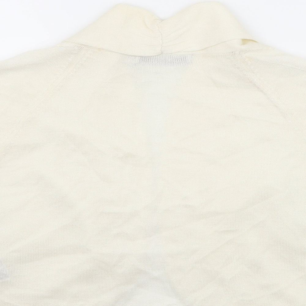 Isle Womens Ivory  Knit Shrug Jumper Size 10