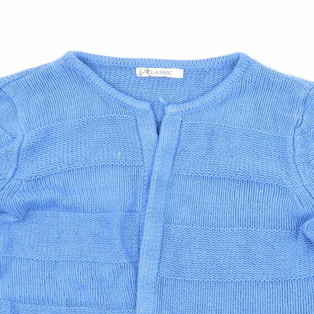 Marks and Spencer Womens Blue  Knit Cardigan Jumper Size 14