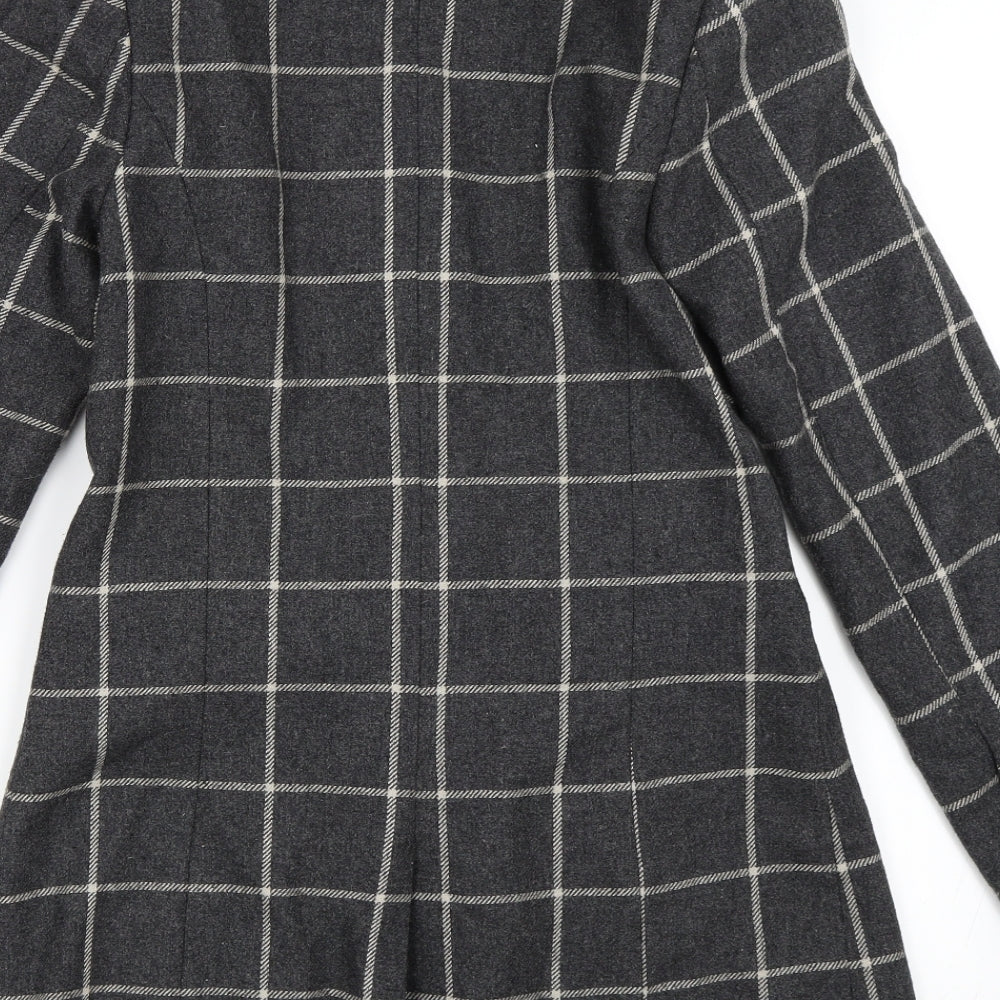 Linea Womens Grey   Overcoat Coat Size 10
