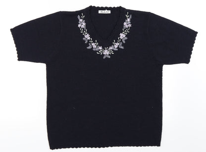 Front view of Berkertex women’s blue jumper, size UK 14