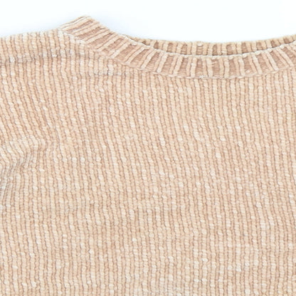 Close-up detail of New Look women’s beige jumper, size L