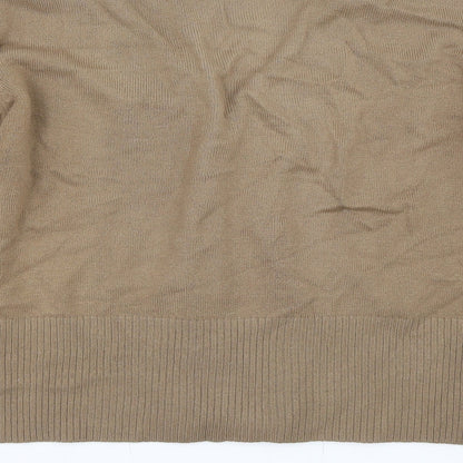 Brand and care label for Text women’s beige jumper, size M