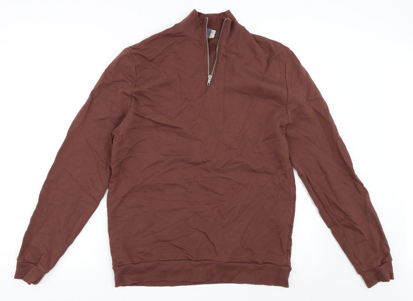 ASOS Womens Brown   Henley Sweatshirt Size S