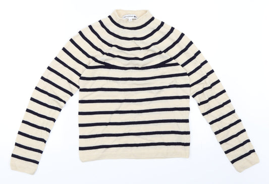 Preworn Womens Beige Striped  Pullover Jumper Size S
