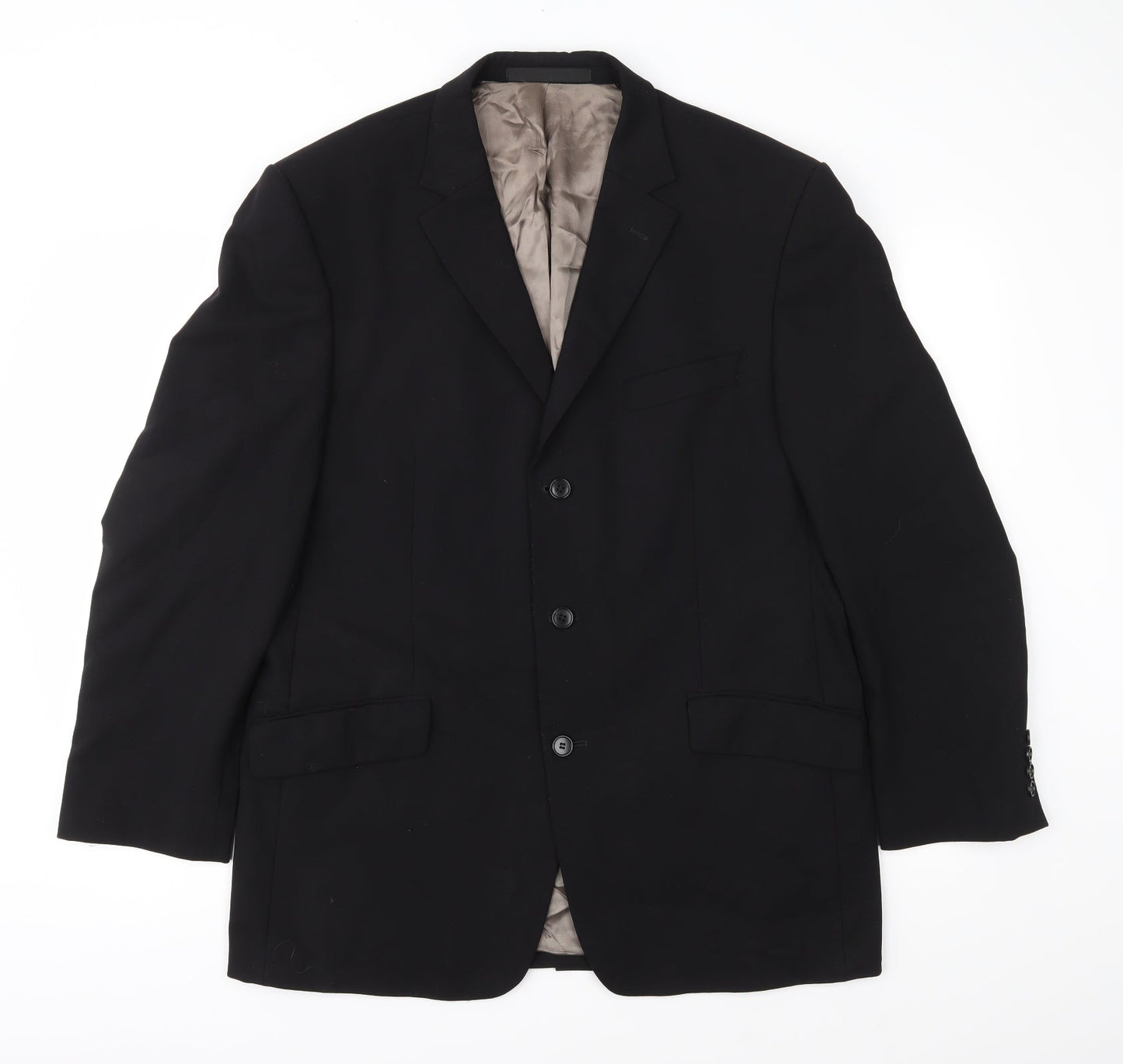 Preworn Mens Black   Jacket Suit Jacket Size 42