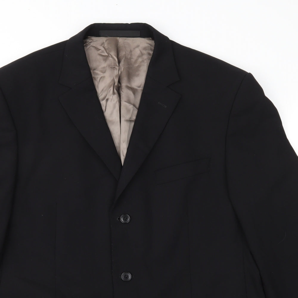 Preworn Mens Black   Jacket Suit Jacket Size 42