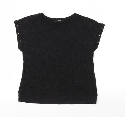 Additional front view of George girls’ black knit jumper, size 8-9, years