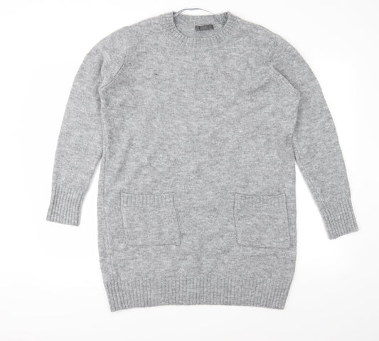 Primark Womens Grey  Knit Pullover Jumper Size S