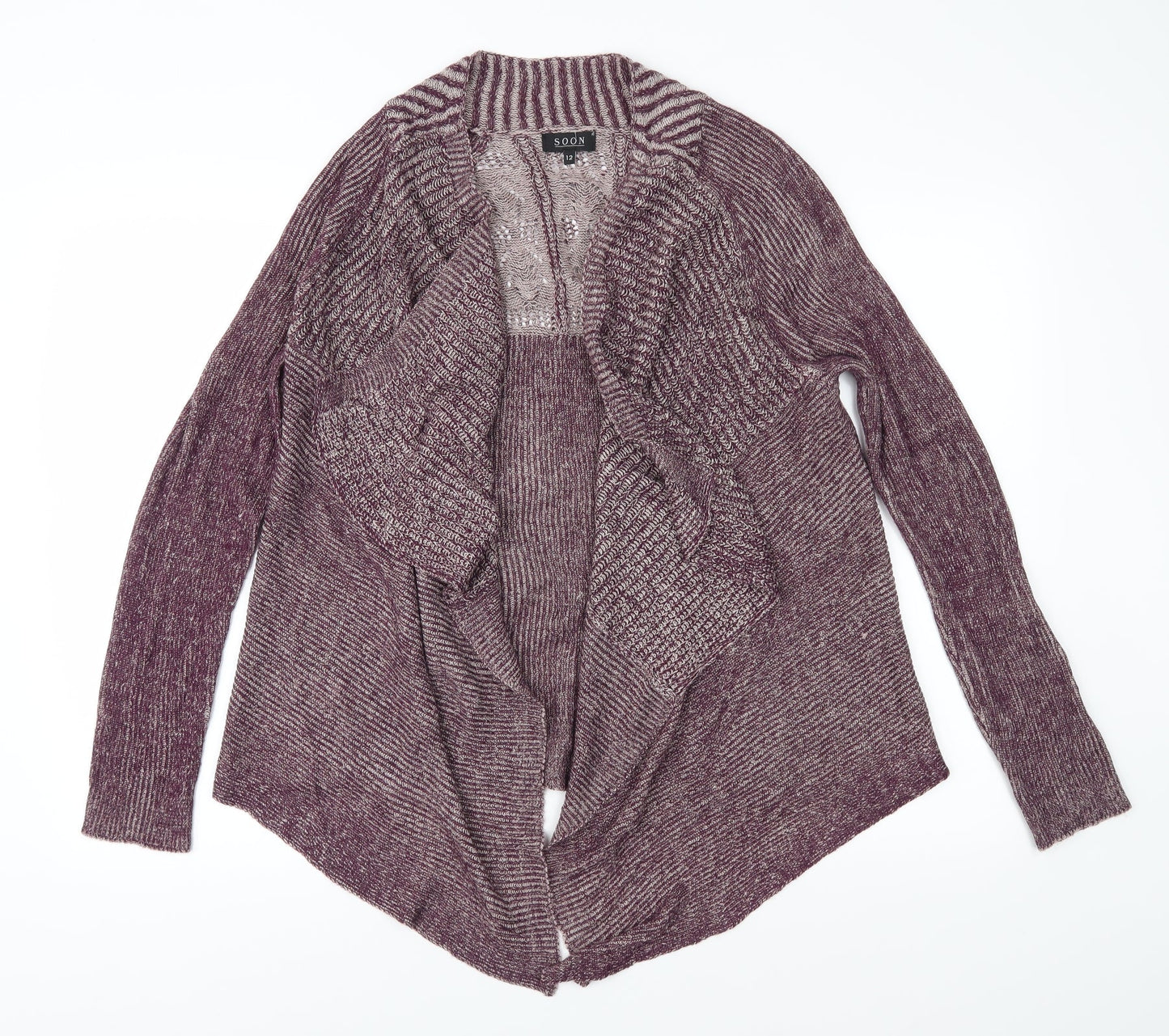 Soon Womens Purple  Knit Cardigan Jumper Size 12