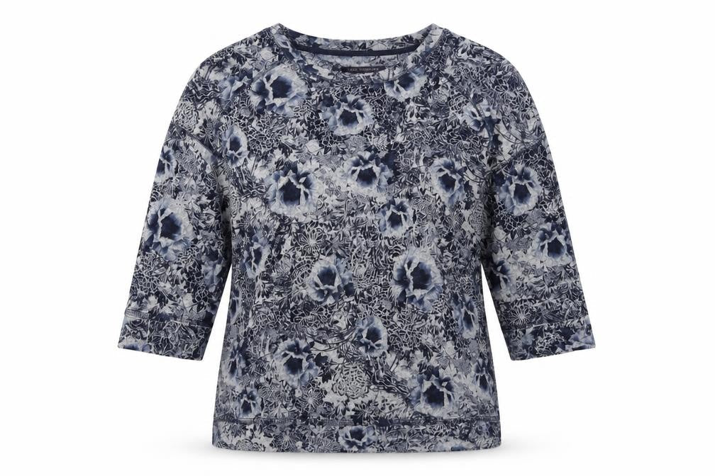 Marks & Spencer Womens Blue Floral  Pullover Jumper Size 14