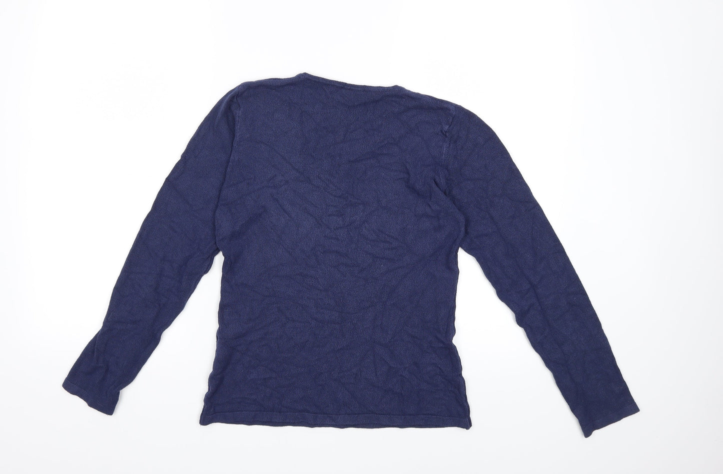 Yessica Womens Blue  Knit Pullover Jumper Size 10