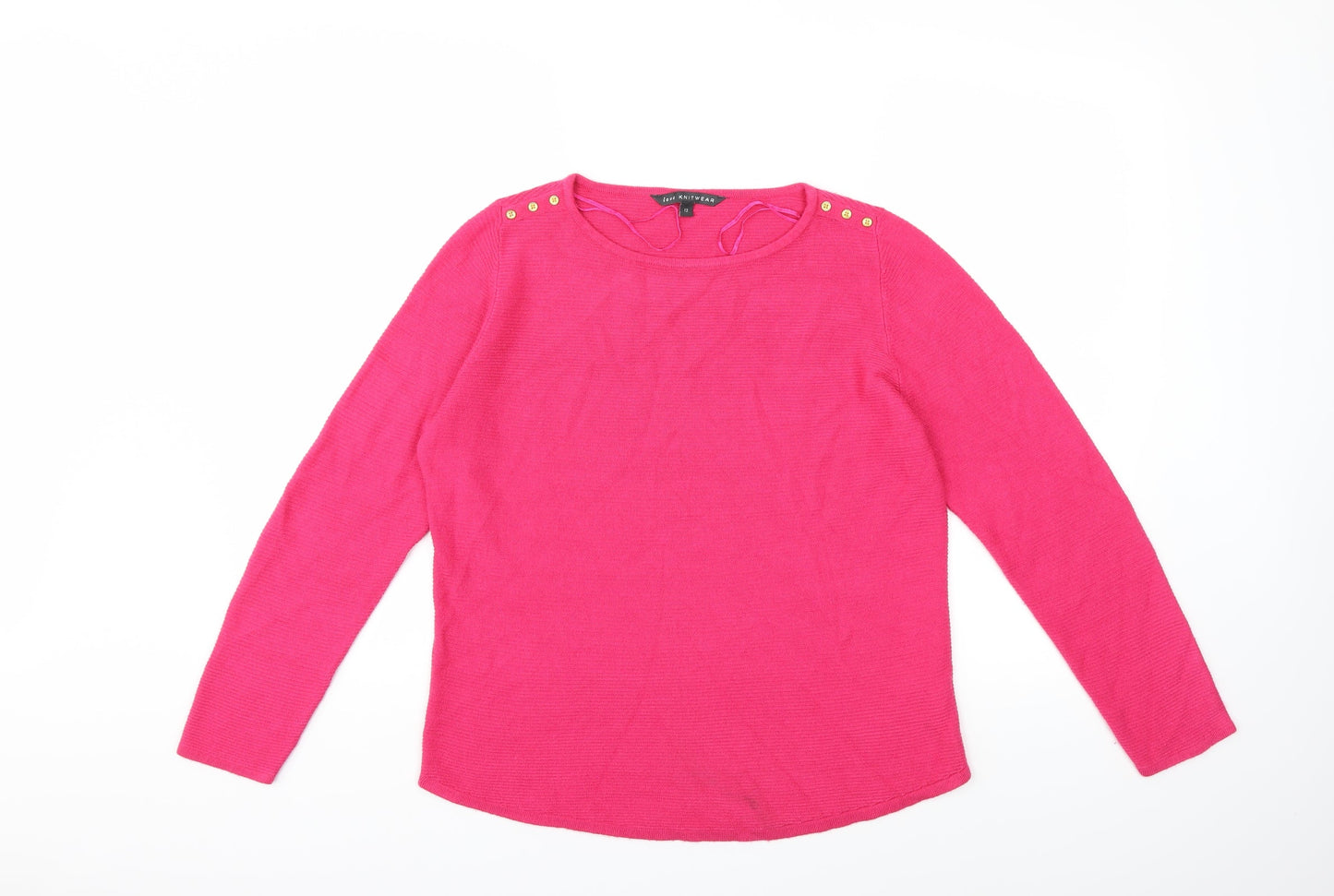 Love knitwear Womens Pink  Knit Pullover Jumper Size 12