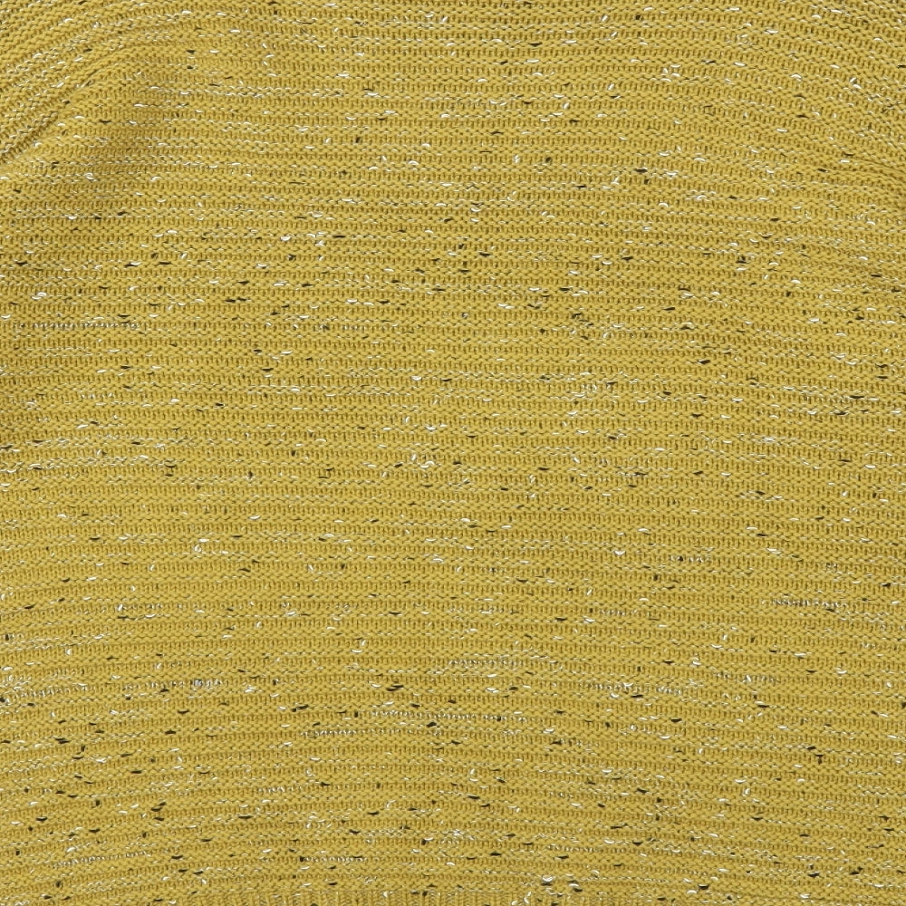 Papaya Womens Yellow  Knit Pullover Jumper Size L