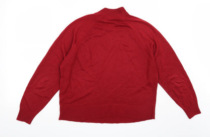 Back view of Berkertex women’s red jumper, size UK 18