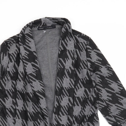 Close-up detail of Next women’s grey houndstooth jacket blazer, size UK 8