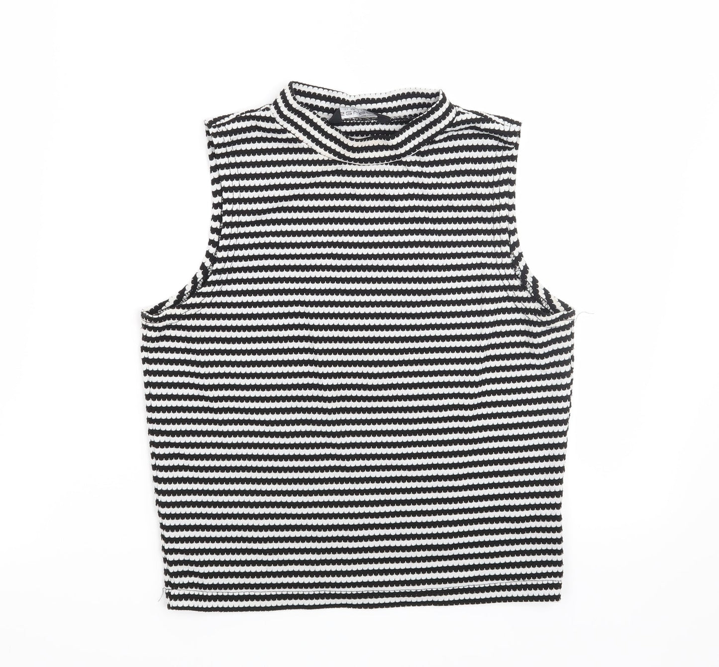 Select Womens Black Striped  Basic Blouse Size 10
