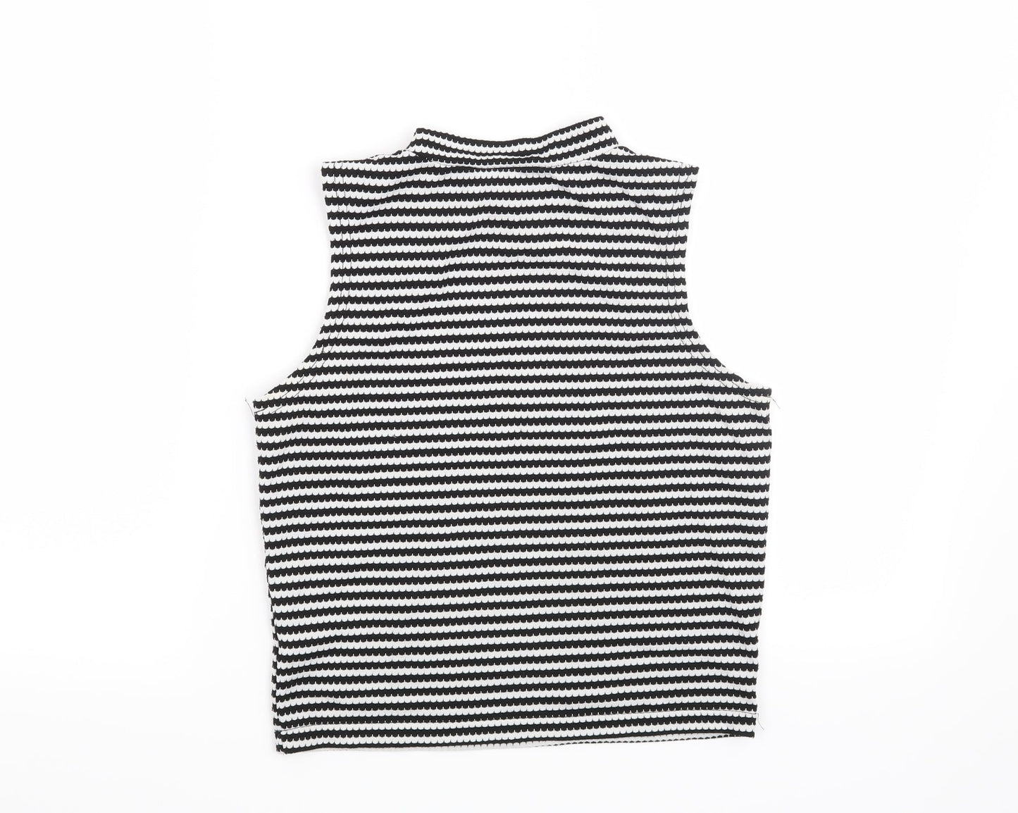 Select Womens Black Striped  Basic Blouse Size 10