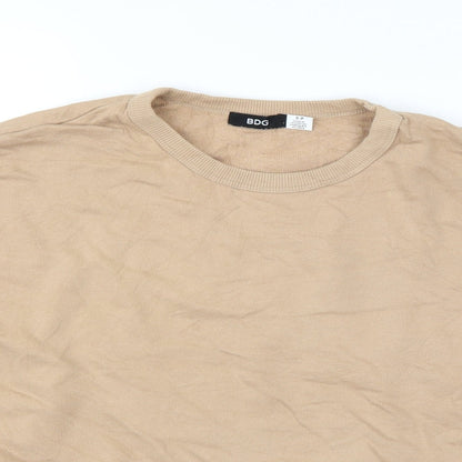 Close-up detail of BDG women’s beige jumper, size S