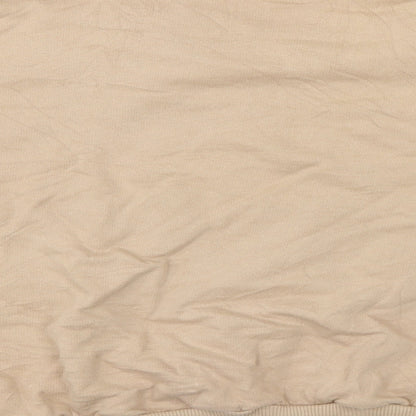 Brand and care label for BDG women’s beige jumper, size S