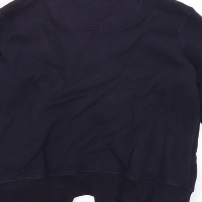 Brand and care label for Maine New England women’s blue cardigan jumper, size UK 12