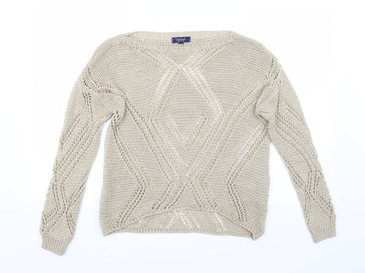 Leonard Womens Beige   Pullover Jumper Size M