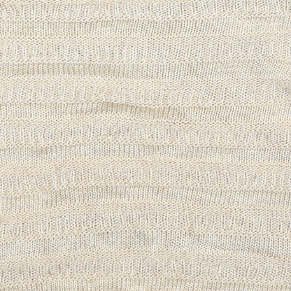 Brand and care label for M&Co women’s beige knit jumper, size M