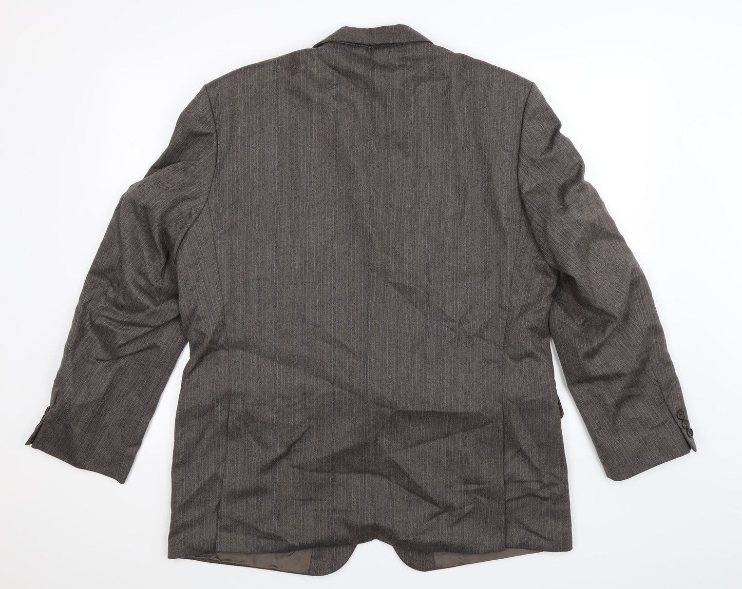 St Michael Mens Grey Striped  Jacket Suit Jacket Size 44