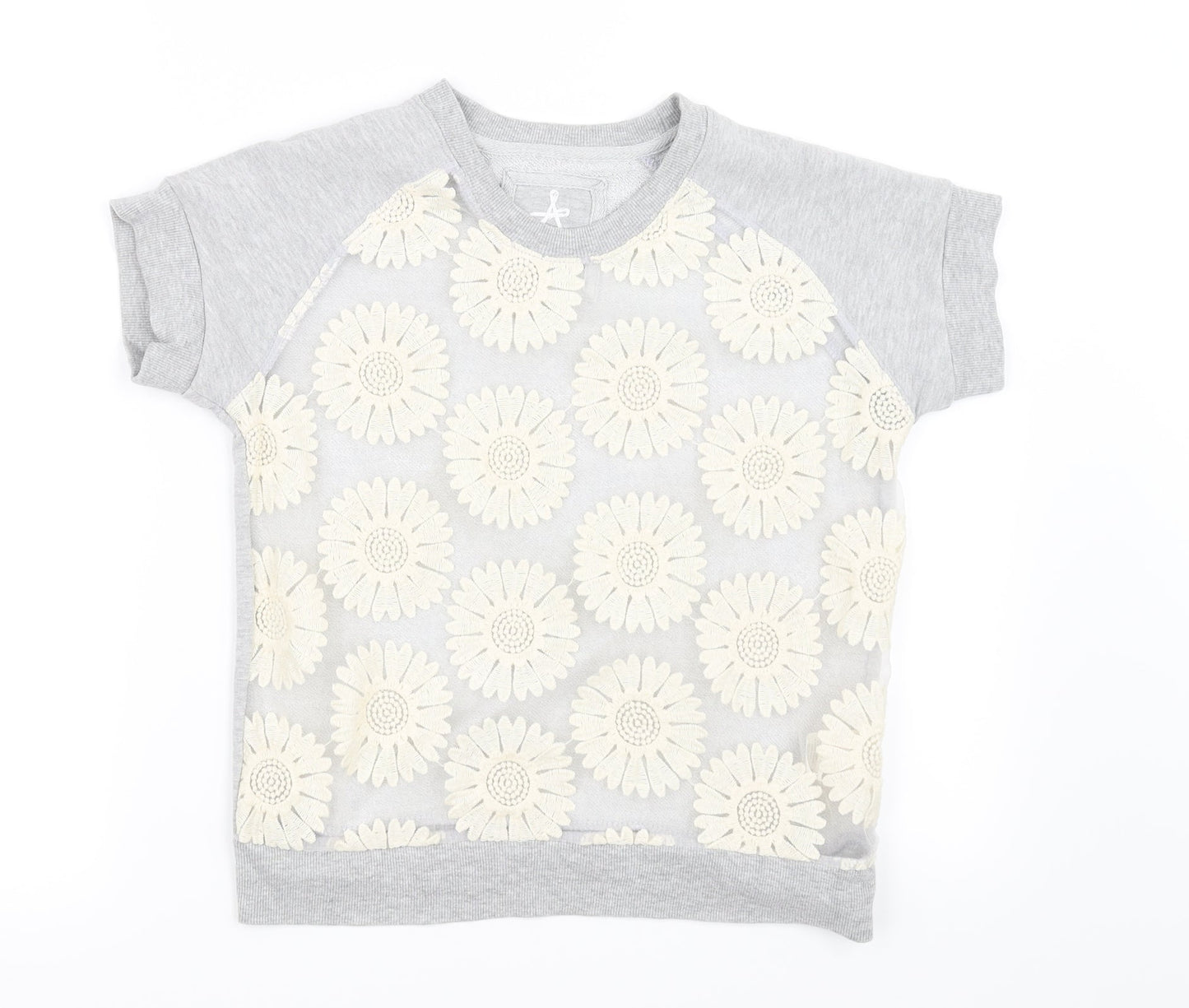 Atmosphere Womens Grey Floral  Pullover Jumper Size 6