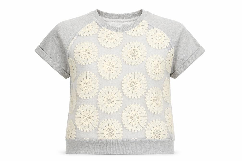 Atmosphere Womens Grey Floral  Pullover Jumper Size 6