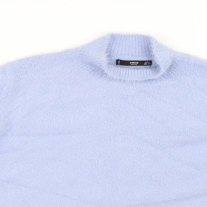 Close-up detail of ming women’s purple jumper, size S