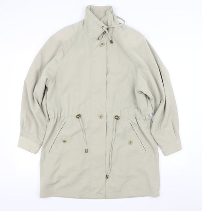 Additional front view of Silkana women’s beige jacket, size UK 8
