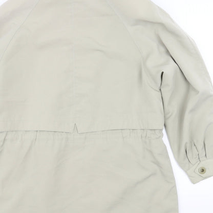 Brand and care label for Silkana women’s beige jacket, size UK 8