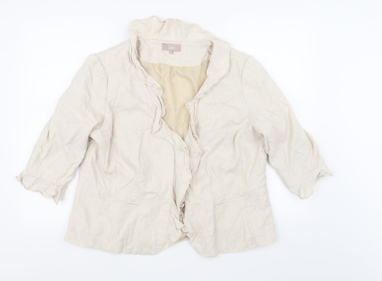Soon Womens Beige   Jacket  Size 20