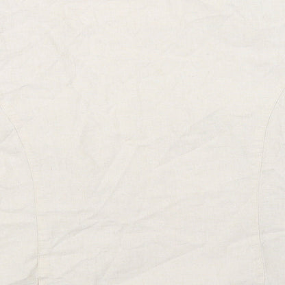 Brand and care label for Soon women’s beige jacket, size UK 20